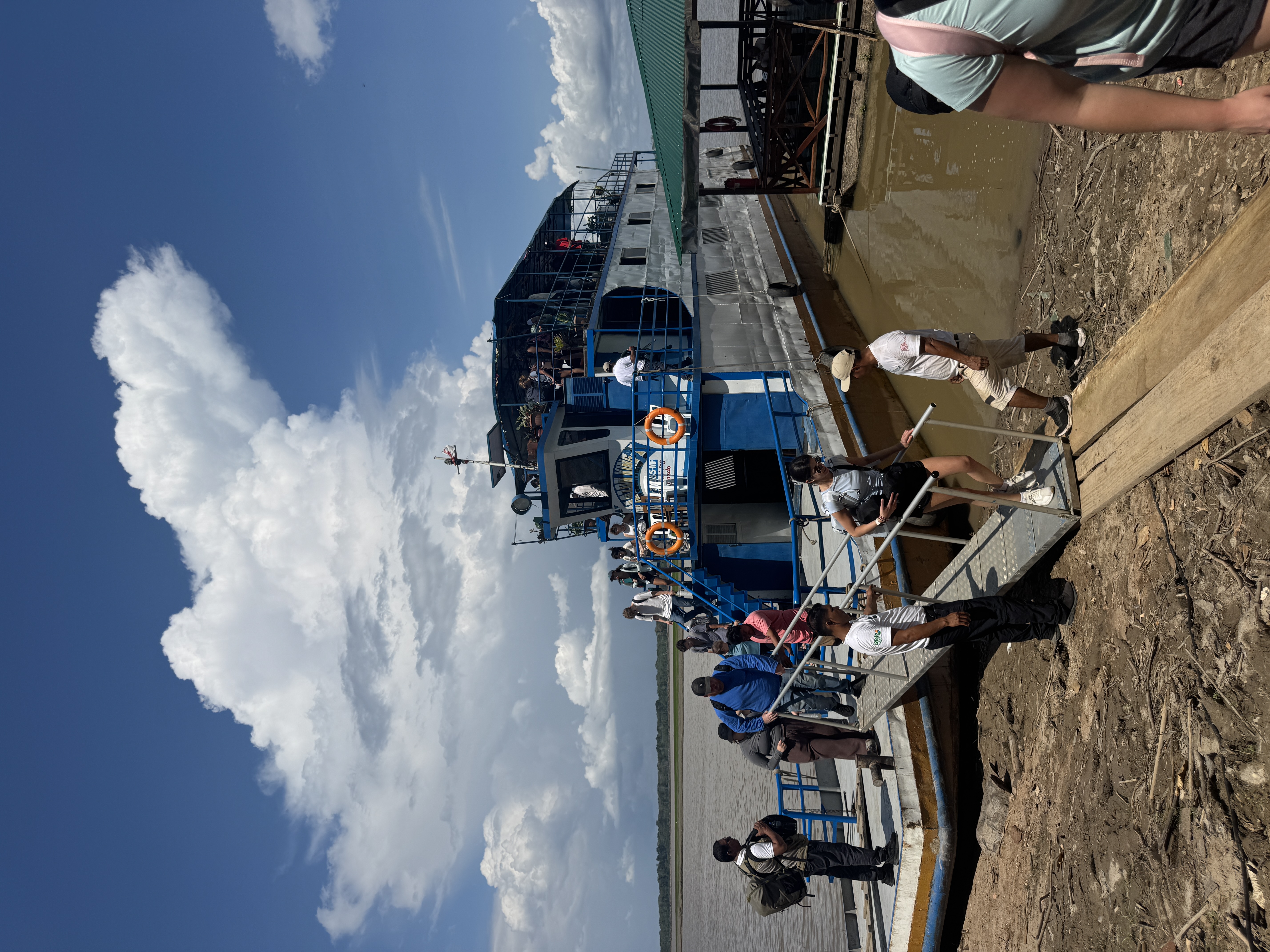 The "Amazon King" medical care boat docked on the Amazon River