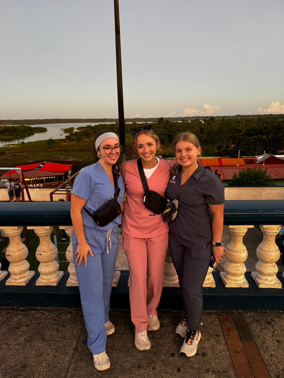 Lilja Plumert with two fellow MSUCOM students on an Education Abroad trip in Peru.